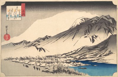 Kveldssnø på Mount Hira, ca. 1832., ca. 1832. av Ando Hiroshige