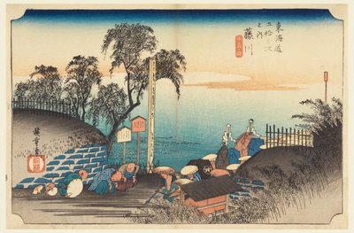 Fujikawa, ah p loa ch av en mann, medlem av femtitre S tachi-lyder av te urbane lavere d av Ando Hiroshige