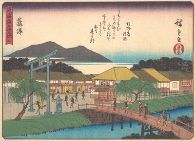 Fujisawa, fra serien The Fifty-three Stations of the Tokaido Road, tidlig på 1900-tallet. av Ando Hiroshige