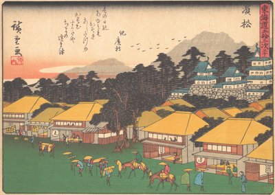 Hamamatsu, fra serien The Fifty-three Stations of the Tokaido Road, tidlig på 1900-tallet. av Ando Hiroshige
