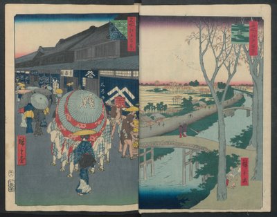 Hatsune ridebane, 1856-58., 1856-58 av Ando Hiroshige