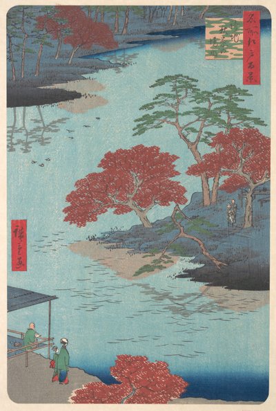 Inne i Akiba-helligdommen ved Ukeji, 8. måned, slangeår 1857., 8. måned, slangeår 1857. av Ando Hiroshige