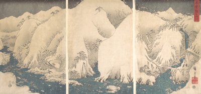 Kiso Gorge in the Snow. av Ando Hiroshige