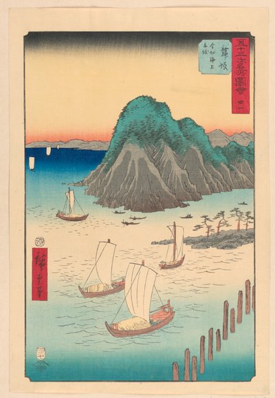 Maisaka fra serien 53 Stations of Tokaido av Ando Hiroshige
