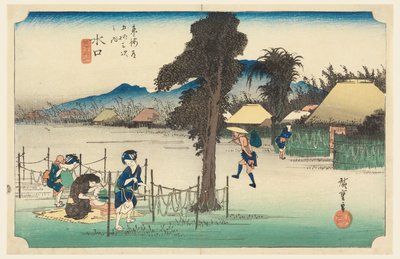 Minakuchi, medlem av femtitre S tachi-lyder av urbanitet lavere d av Ando Hiroshige