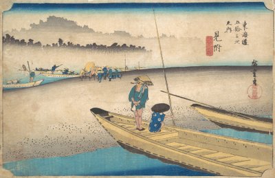 Funnet, Tenryu River ferge, S lyd. 29. av Ando Hiroshige