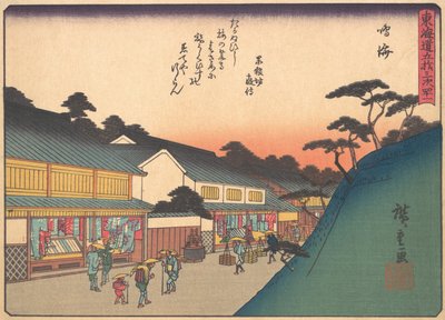 Narumi, fra serien The Fifty-three Stations of the Tokaido Road, tidlig ..., tidlig på 1900-tallet. av Ando Hiroshige