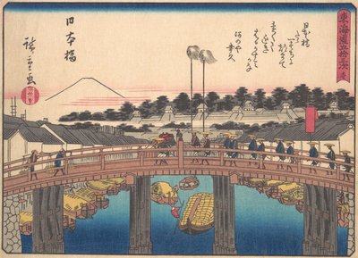 Nihonbashi, fra serien The Fifty-three Stations of the Tokaido Road, tidlig på 1900-tallet. av Ando Hiroshige