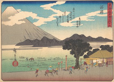 Numazu, fra serien The Fifty-three Stations of the Tokaido Road, tidlig på 1900-tallet. av Ando Hiroshige