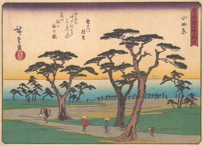 Odawara, fra serien The Fifty-three Stations of the Tokaido Road, tidlig på 1900-tallet. av Ando Hiroshige