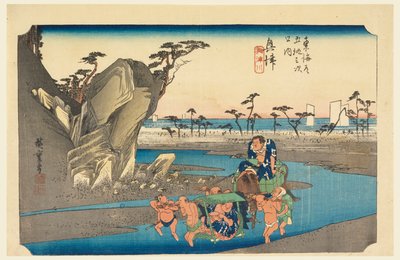 Pastor Okitsu, medlem av femtitre S tachi lyd av urbanitet lavere d (Urban grad goshuzan tsugi) av Ando Hiroshige