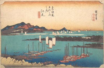 Panorama av Miwo furuskog fra Ejiri, 1834., 1834. av Ando Hiroshige