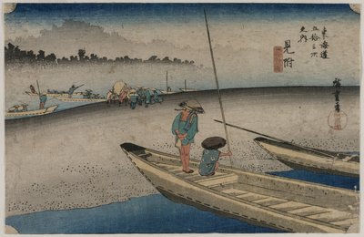 Bilde av Tenryu-elven nær Mitsuke Station 29..., 1833. av Ando Hiroshige