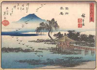 Returner gjess ved Catata, 1857., av Ando Hiroshige