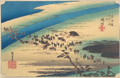 Shimada, Shun Oikawa? 1834. , mygg. 1834. av Ando Hiroshige