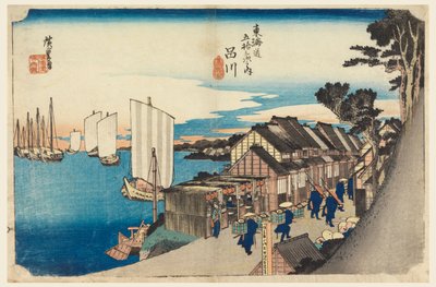 Shinagawa S tachi-lyd, soloppgang, medlem av femti-tre S tachi-lyd av f te urbane lavere d av Ando Hiroshige