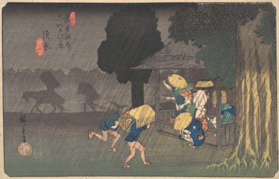 Suhara, fra The Sixty-nine Stations of the Kisokaido, ca. 1838., ca. 1838. av Ando Hiroshige