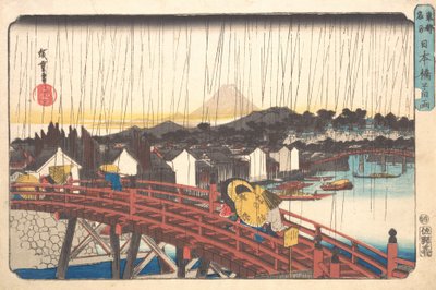 Sunshoer på Nihonbashi, 1833-34. , 1833-34. av Ando Hiroshige
