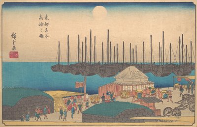 Tegning av Takanawa, ? 1841. , mygg. 1841. av Ando Hiroshige