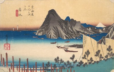 Utsikt over Imaki Point fra Maizaka, ca. 1834., ca. 1834. av Ando Hiroshige