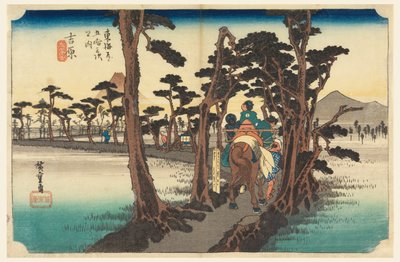 Yoshihara, Fuji, sjelden utsikt, medlem av femtitre S tachi-lyder av urbanitet lavere d av Ando Hiroshige