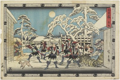 Akt 5 av Ando or Utagawa Hiroshige