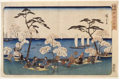 Kirsebærblomstrer ved Uyeno av Ando or Utagawa Hiroshige