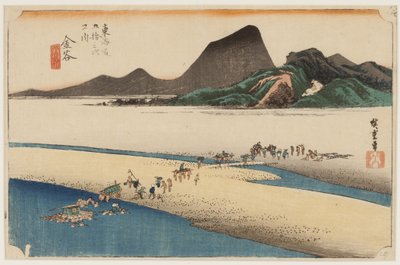 Enshu Bank of the Oi River av Ando or Utagawa Hiroshige