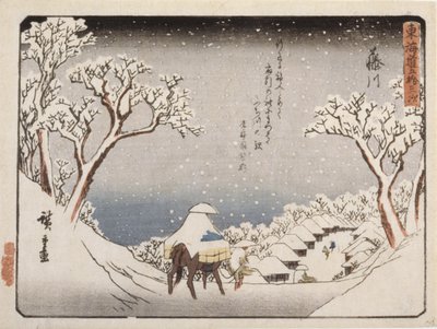 Fuji-elven av Ando or Utagawa Hiroshige