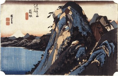Hakone (treblokktrykk i farger) av Ando or Utagawa Hiroshige