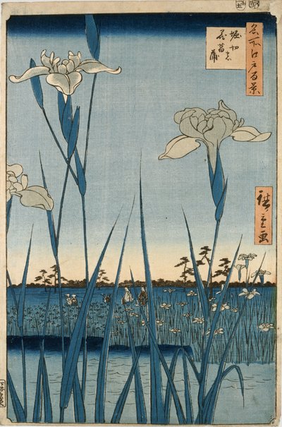 Horikiri Iris Garden av Ando or Utagawa Hiroshige