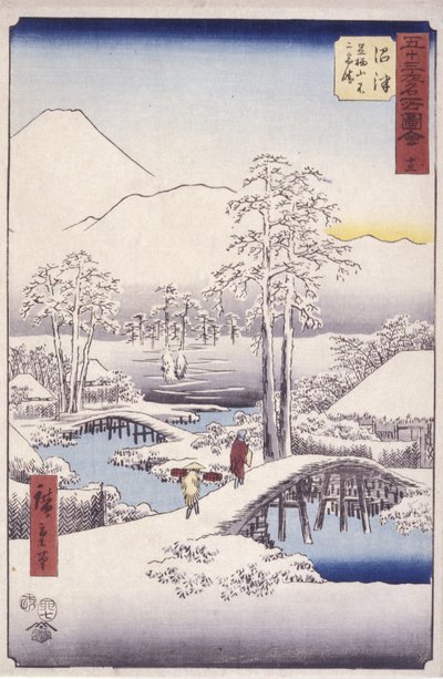 Humazu stasjon av Ando or Utagawa Hiroshige