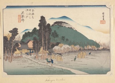 Shiyakushi (farget treblokk) av Ando or Utagawa Hiroshige
