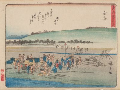 Kanaya av Ando or Utagawa Hiroshige