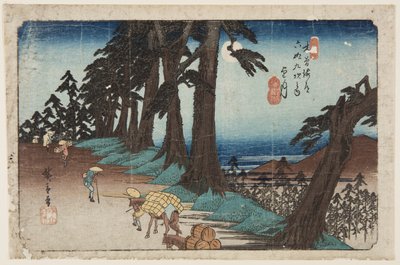 nr. 26, Mochizuki (farget treblokktrykk) av Ando or Utagawa Hiroshige