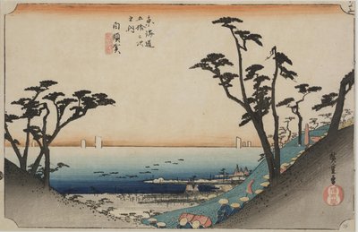 Utsikt over Shiomizaka av Ando or Utagawa Hiroshige