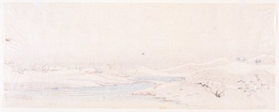 Vinterlandskap. Provinsserien. av Ando or Utagawa Hiroshige
