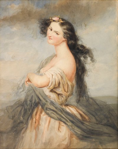 Portrett av Juliette Drouet 1806-1883. av André Charles Voillemot