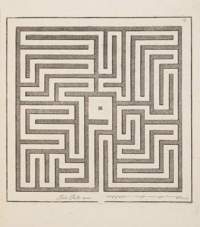 Design for Parterre, fra Theatre des Plans et Jardinages, pub.1652 (gravering) av André Mollet