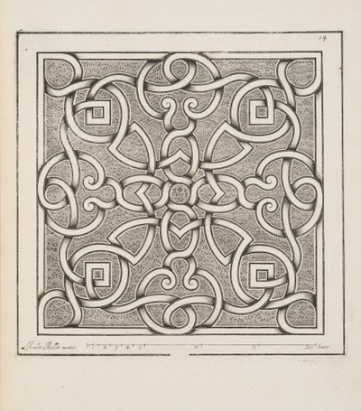 Design for Parterre, fra Theatre des Plans et Jardinages, pub.1652 av André Mollet