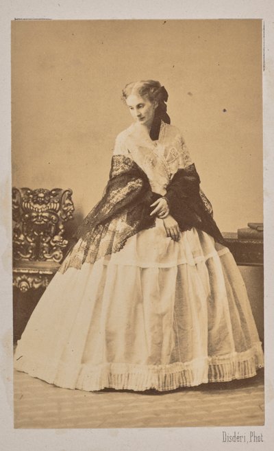 Hertuginne Sofia de Morny 1838-1896, født grevinne Trubetskaya, 1862. av Andre Adolphe Eugene Disderi