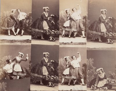 Eugenie Schlosser og Coralli, 1863. av Andre Adolphe Eugene Disderi
