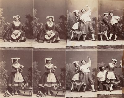 Eugenie Schlosser og Coralli, 1863. av Andre Adolphe Eugene Disderi