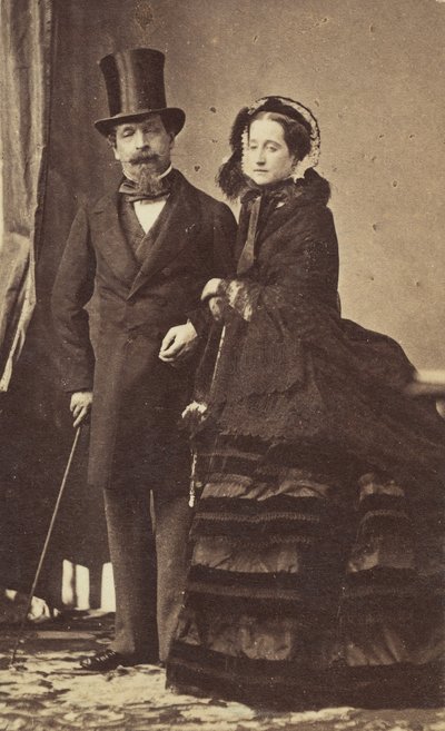 [Napoleon III og keiserinne Eugenie], ca. 1865. av Andre Adolphe Eugene Disderi