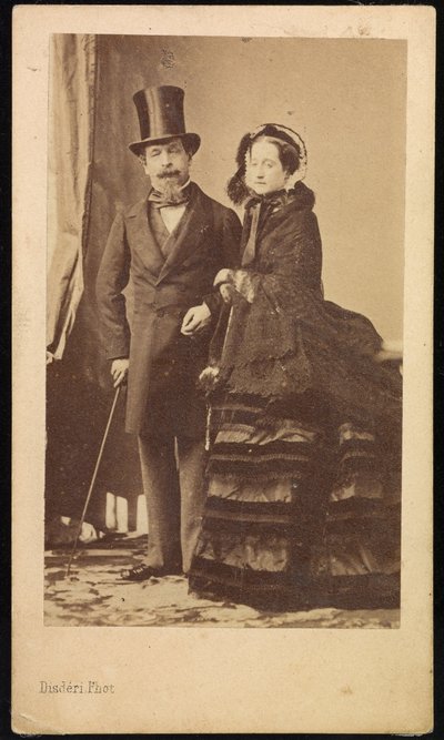 Napoleon III og Eugenie av Andre Adolphe Eugene Disderi