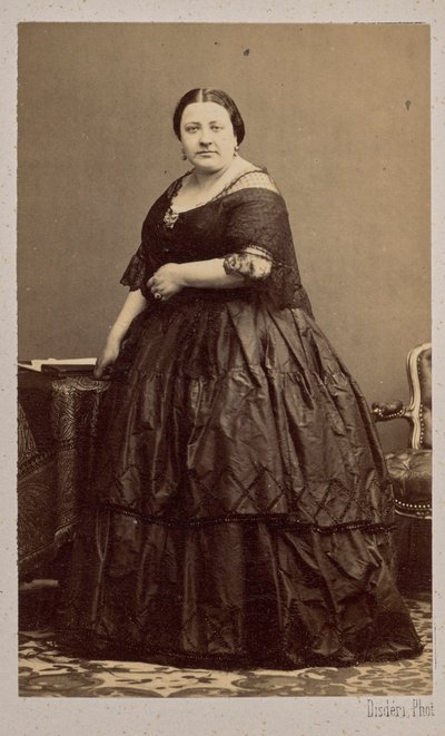 Portrett av operasangerinnen Marietta Alboni 1826-1894, 1862. av Andre Adolphe Eugene Disderi