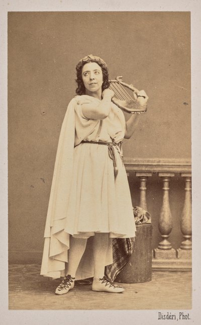 Portrett av sangeren og komponisten Pauline Viardot 1821-1910, 1862. av Andre Adolphe Eugene Disderi