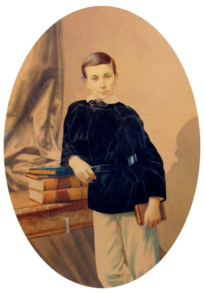 Prins Albert I av Monaco, ca. 1860 (malt foto) av Andre Adolphe Eugene Disderi
