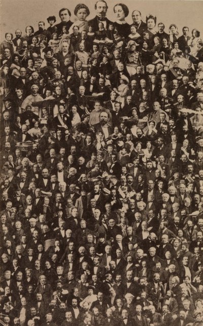 Den keiserlige domstolen til Napoleon III, ca. 1866, trykt 1940-tallet. av Andre Adolphe Eugene Disderi