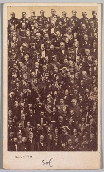 Uten tittel franske militære helter og politiske ledere, midten av 1860-tallet. av Andre Adolphe Eugene Disderi